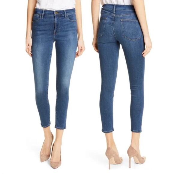 NWT Frame Le High Waist Skinny Cropped Jeans - Picture 1 of 8